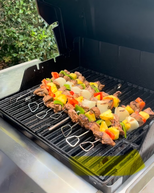 Kabobs using boneless lamb stew